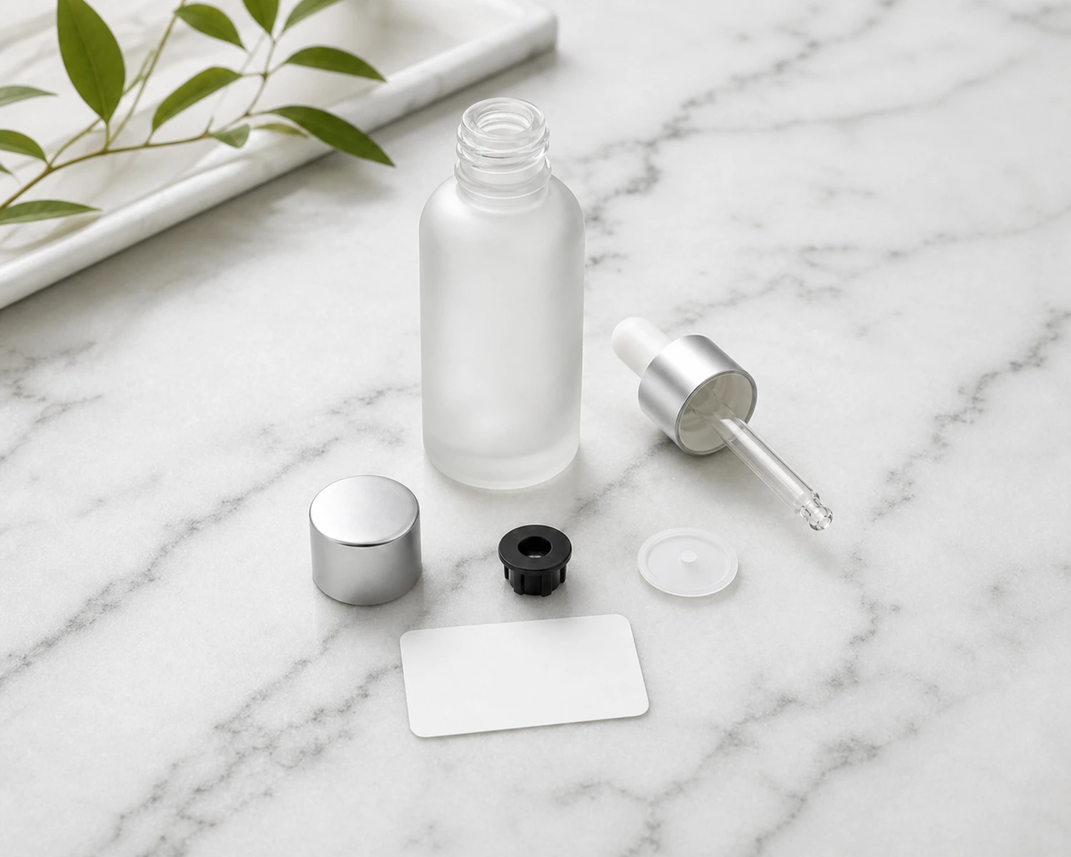 Frosted Essential Oil Bottle accessories and closure detail for frosted essential oil bottle, frosted glass dropper bottle 30ml, matte essential oil packaging