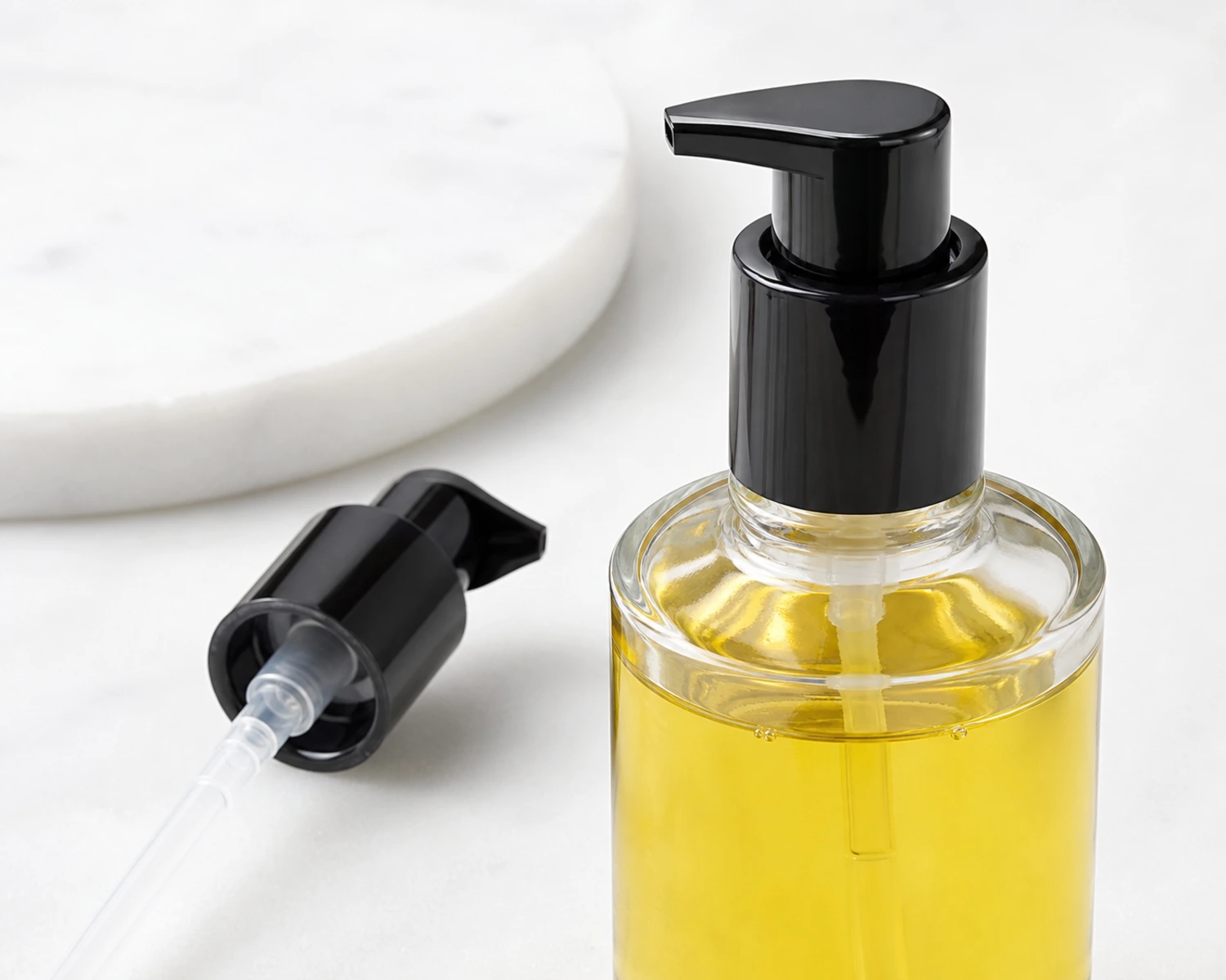 Hair Oil Bottle craft and finish detail for hair oil bottle, 100ml hair oil glass bottle, hair serum pump bottle