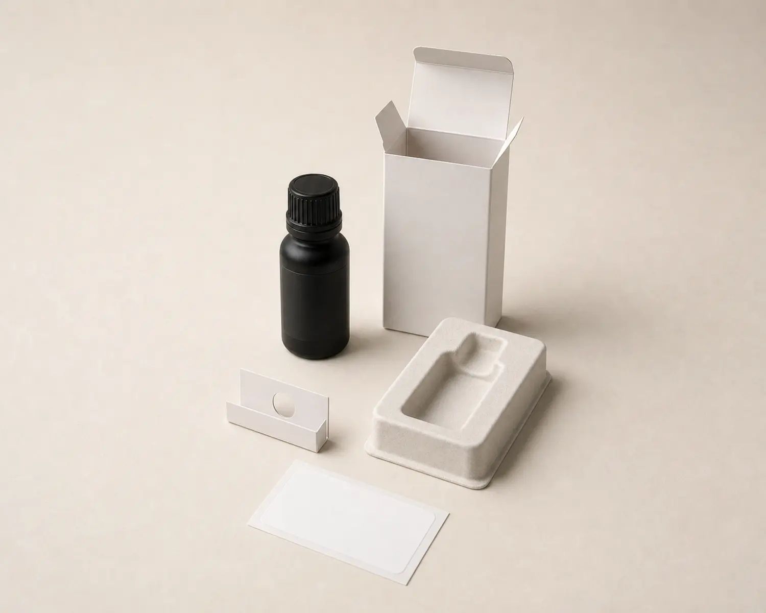 Matte Black Essential Oil Bottle box packaging presentation for matte black essential oil bottle, black glass dropper bottle 30ml, luxury essential oil packaging