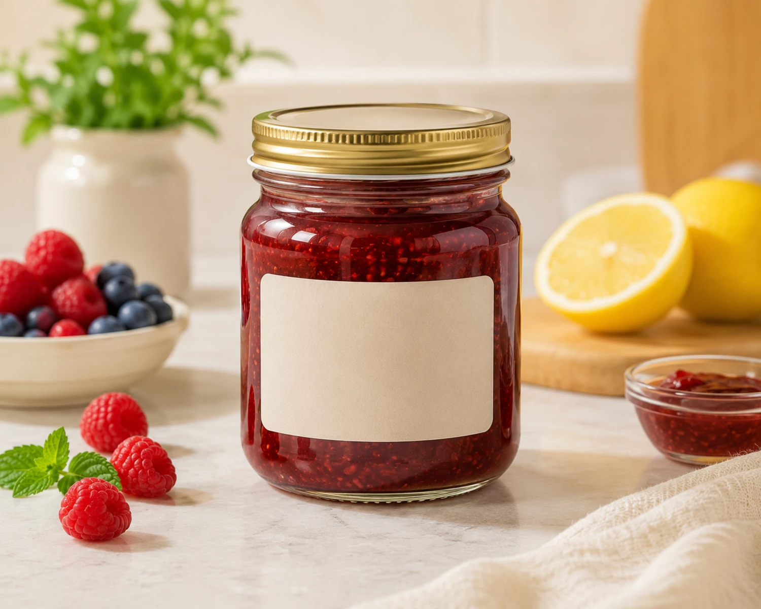 retail packaging image of Screw-Top Food Glass Jar showing box, divider or protective packaging
