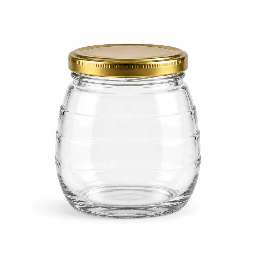 Honey Glass Jar with Lid | Honey Jar Packaging - front view