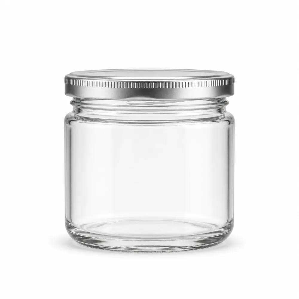 Jam Glass Jar with Twist-Off Lid | Sauce Jar Packaging - front view