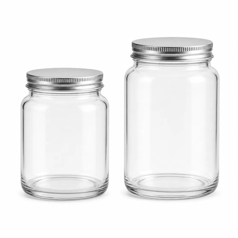 Screw-Top Food Glass Jar with Lid | Glass Food Storage Jar - decoration view