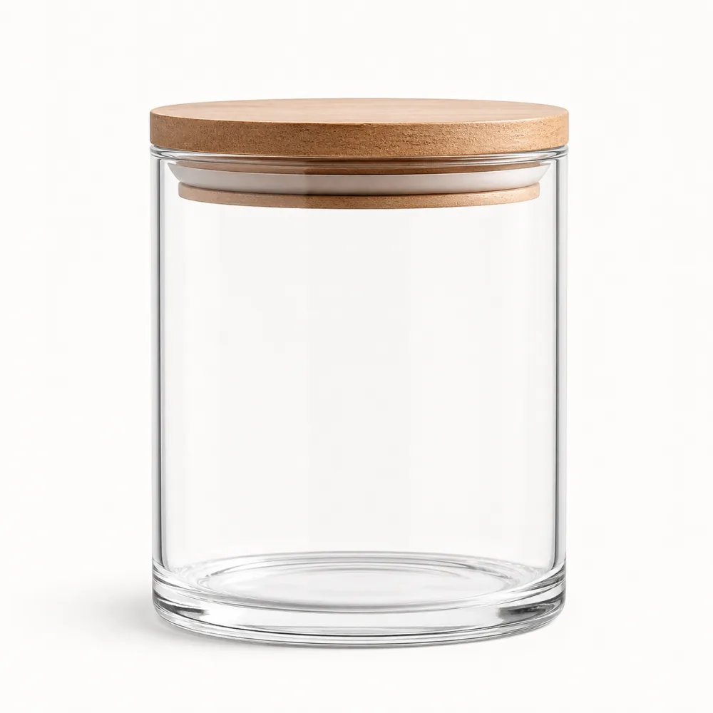 Sealed Glass Storage Jar with Lid | Glass Food Storage Jar - front view