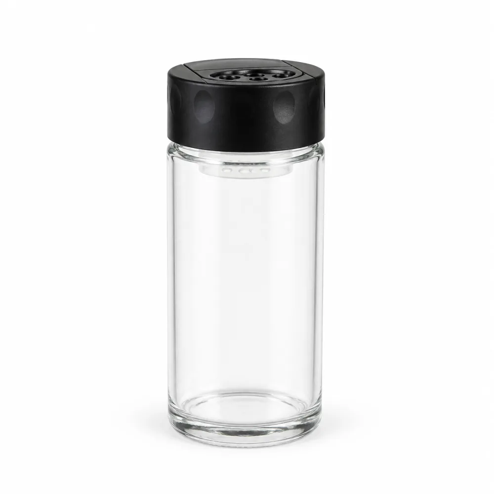 Spice Glass Jar with Shaker Cap | Glass Spice Jars - front view