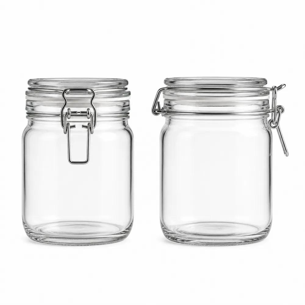 Wire-Bail Sealed Glass Jar with Lid | Glass Food Storage Jar - decoration view