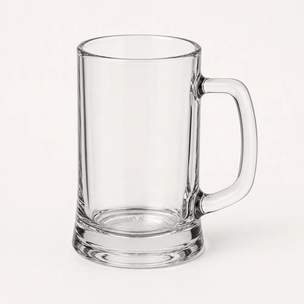 Beer Glass Mug with smooth rim and stable base - closure detail
