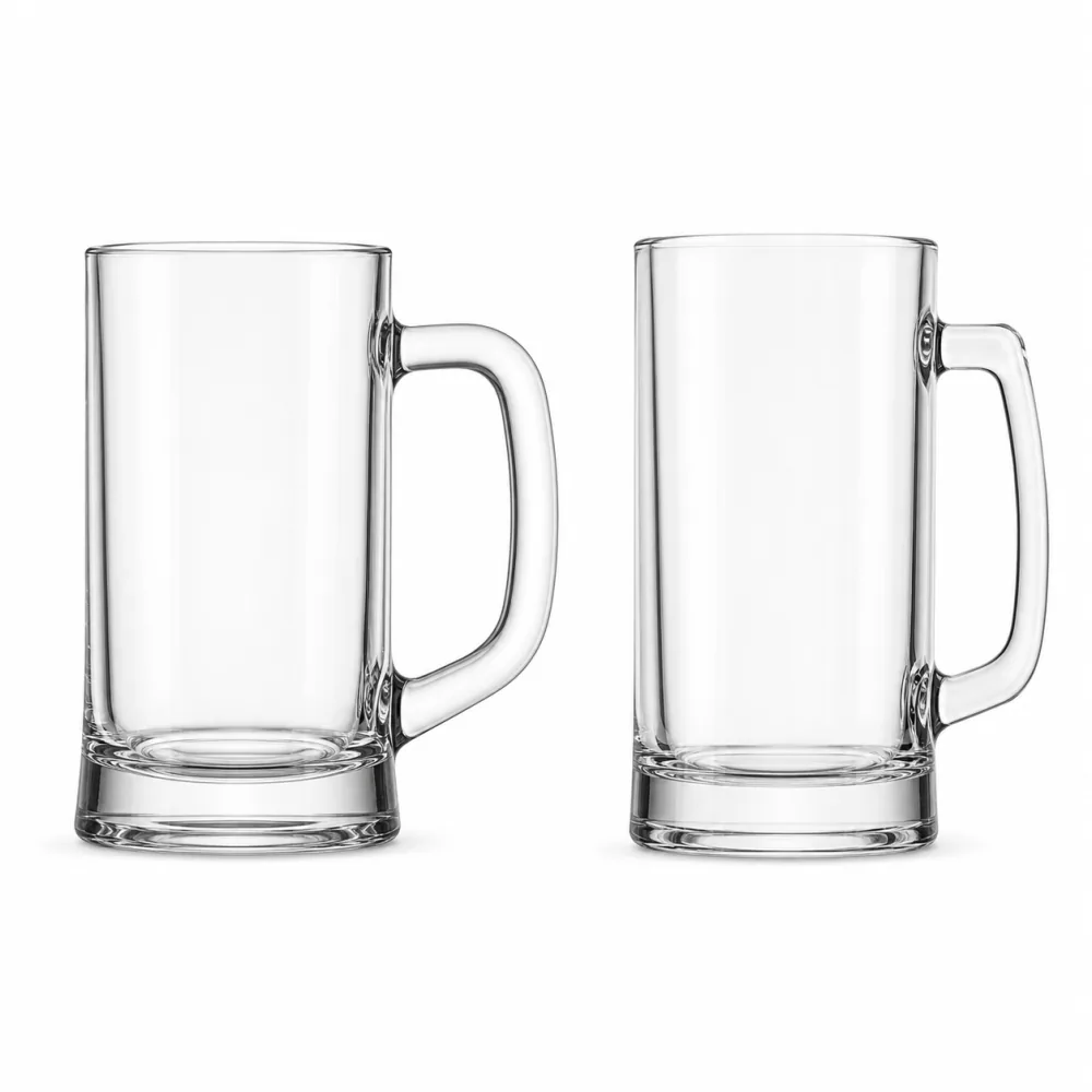 Beer Glass Mug with smooth rim and stable base - decoration view