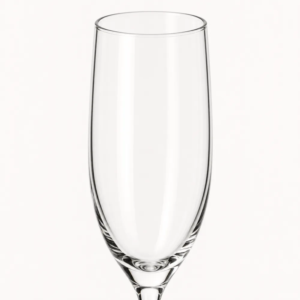 Champagne Flute Glass with smooth rim and stable base - packing view