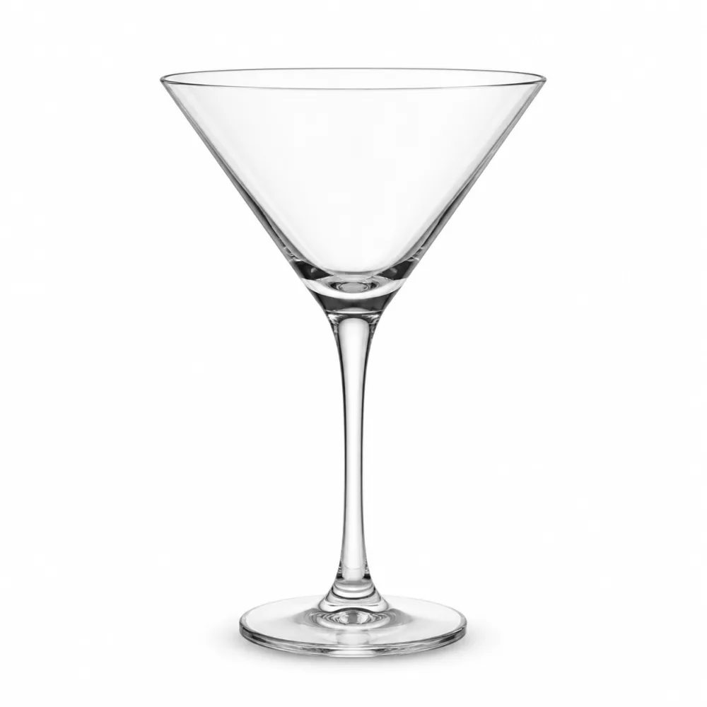 Cocktail Glass with smooth rim and stable base - front view