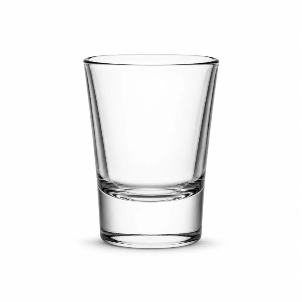 Shot Glass with smooth rim and stable base - front view
