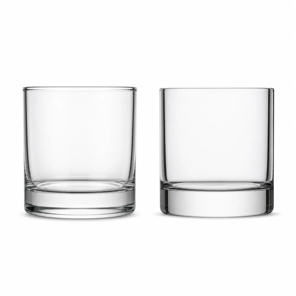 Whiskey Glass Tumbler with smooth rim and stable base - decoration view