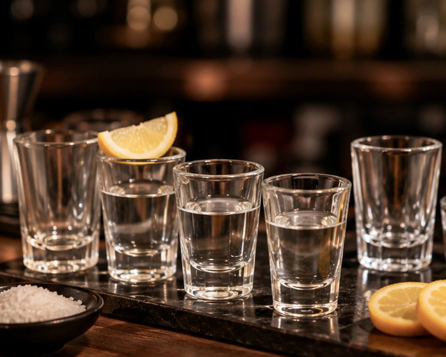 Shot Glass finished drinkware campaign image showing premium glass cup presentation