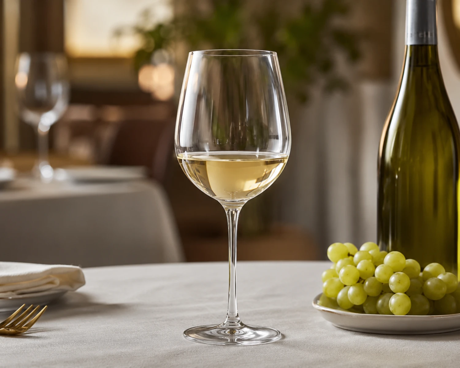 Wine Glass finished drinkware campaign image showing premium glass cup presentation