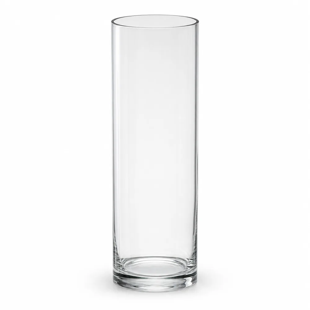 Cylinder Glass Vase for flower and home decor display - decoration view