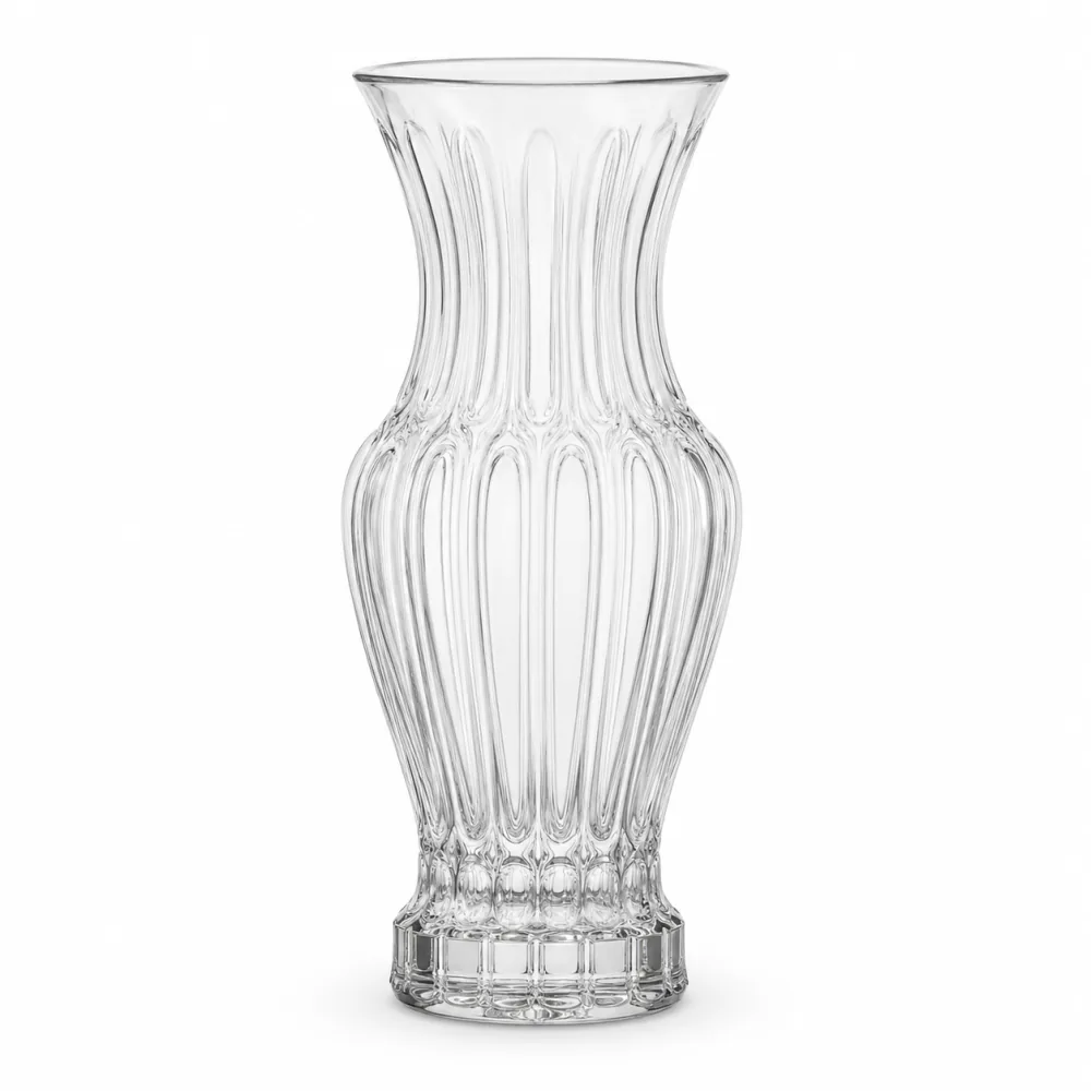 Embossed Decorative Glass Vase for flower and home decor display - decoration view