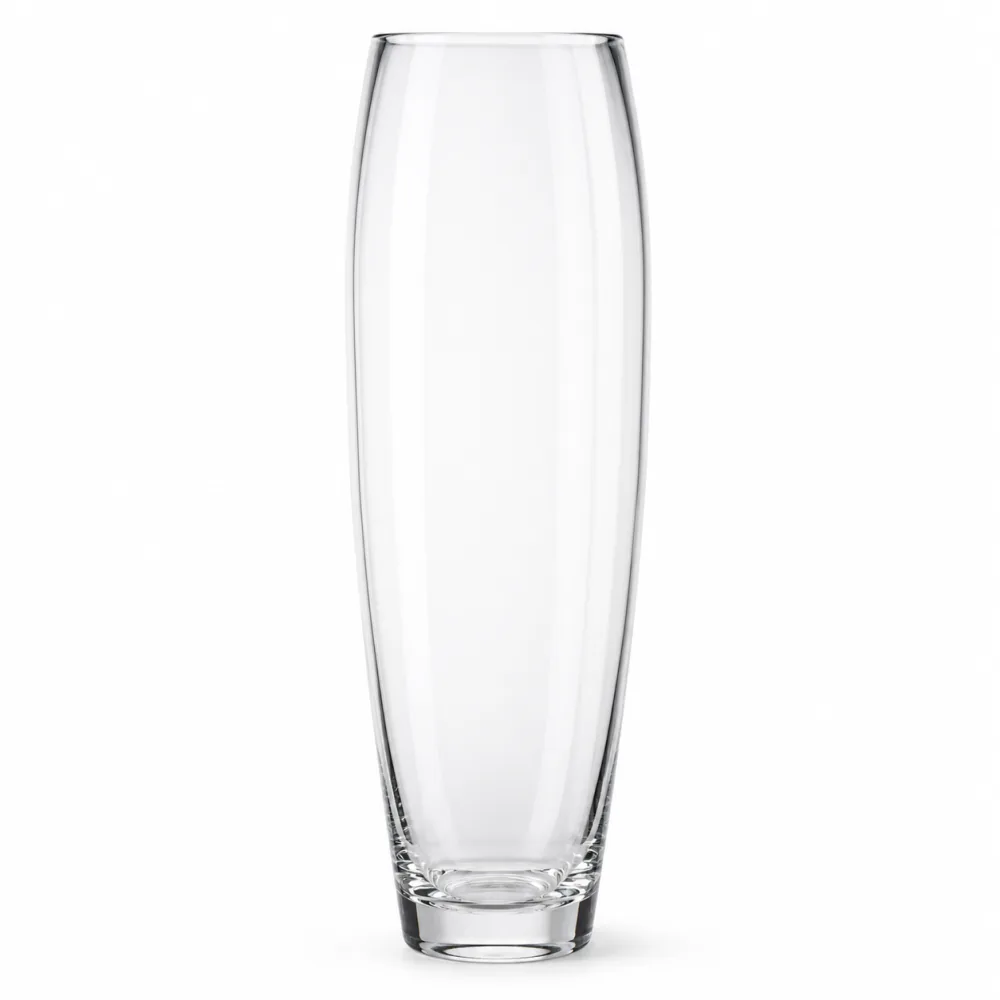 Floor Glass Vase for flower and home decor display - front view