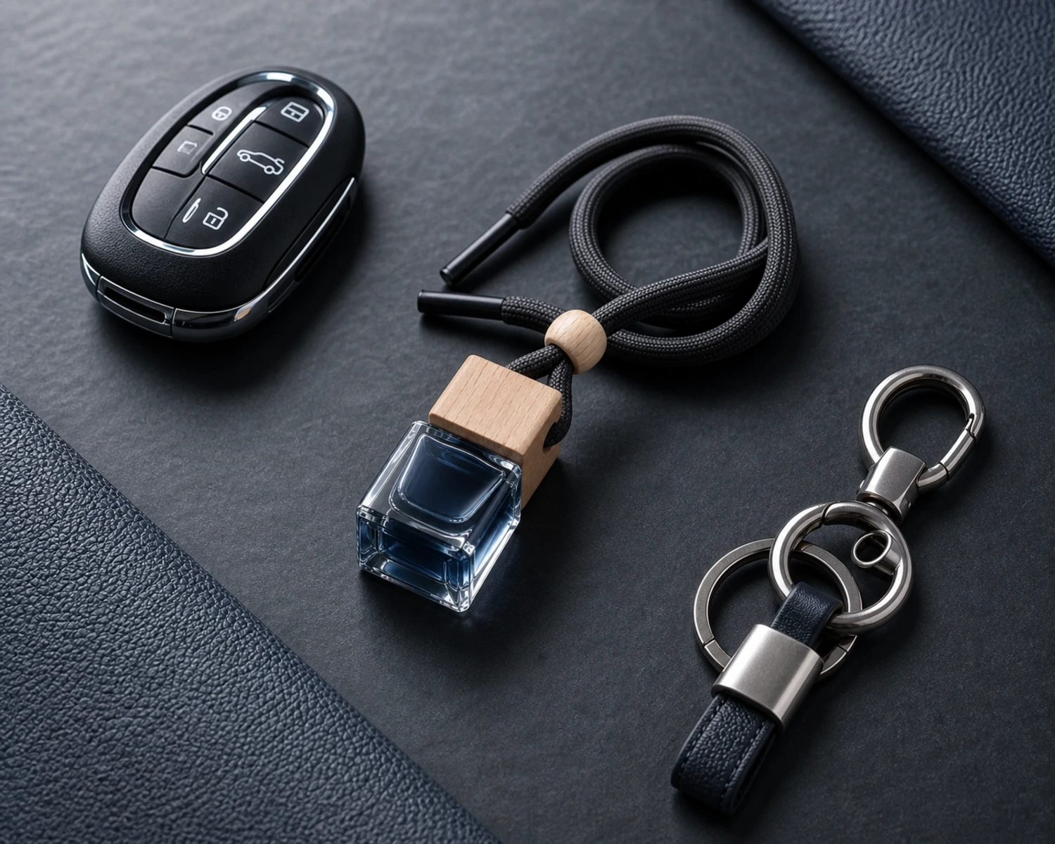 Square Car Diffuser Bottle lifestyle campaign image showing home fragrance application scene