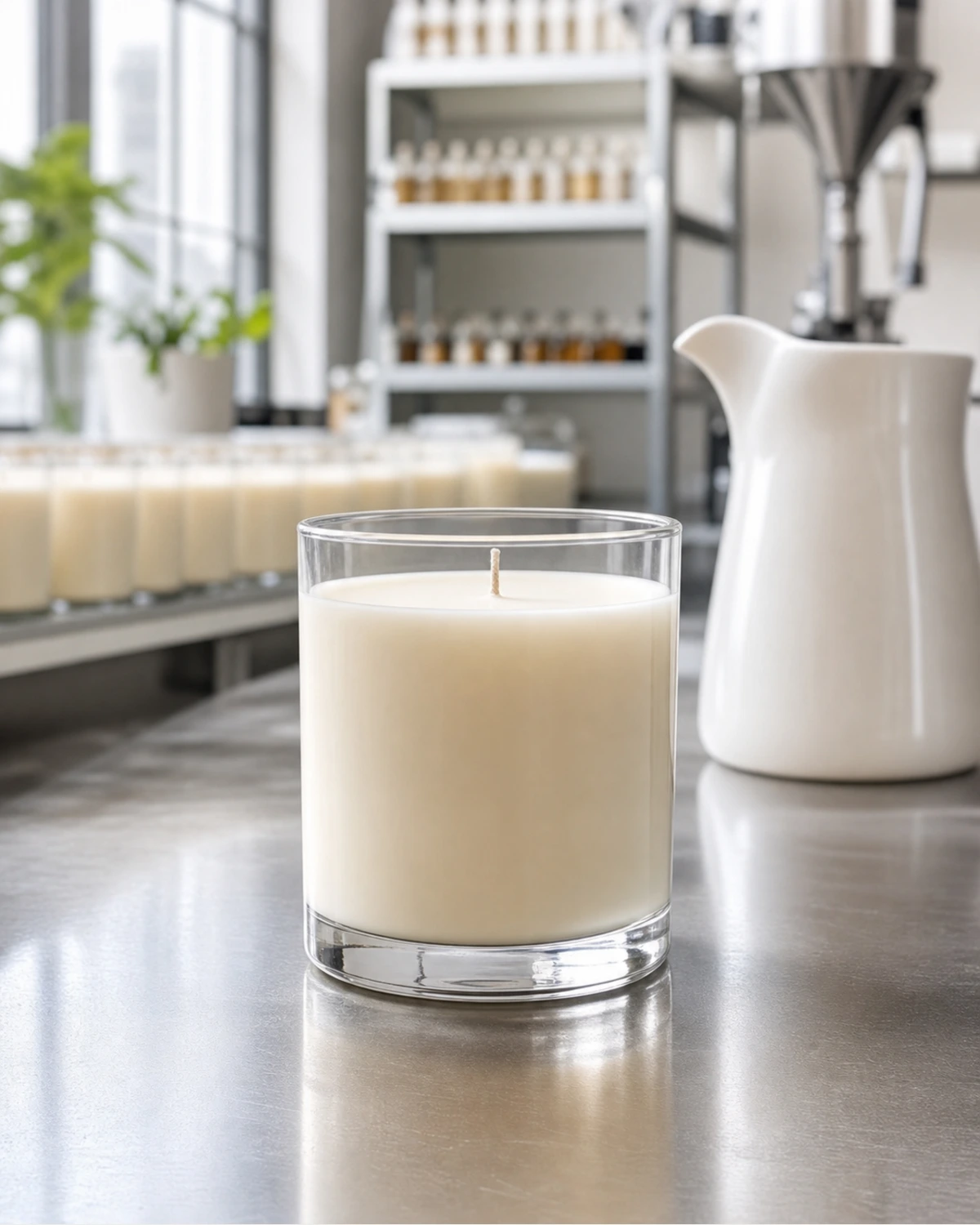 Straight Sided Candle Jar lifestyle campaign image showing home fragrance application scene