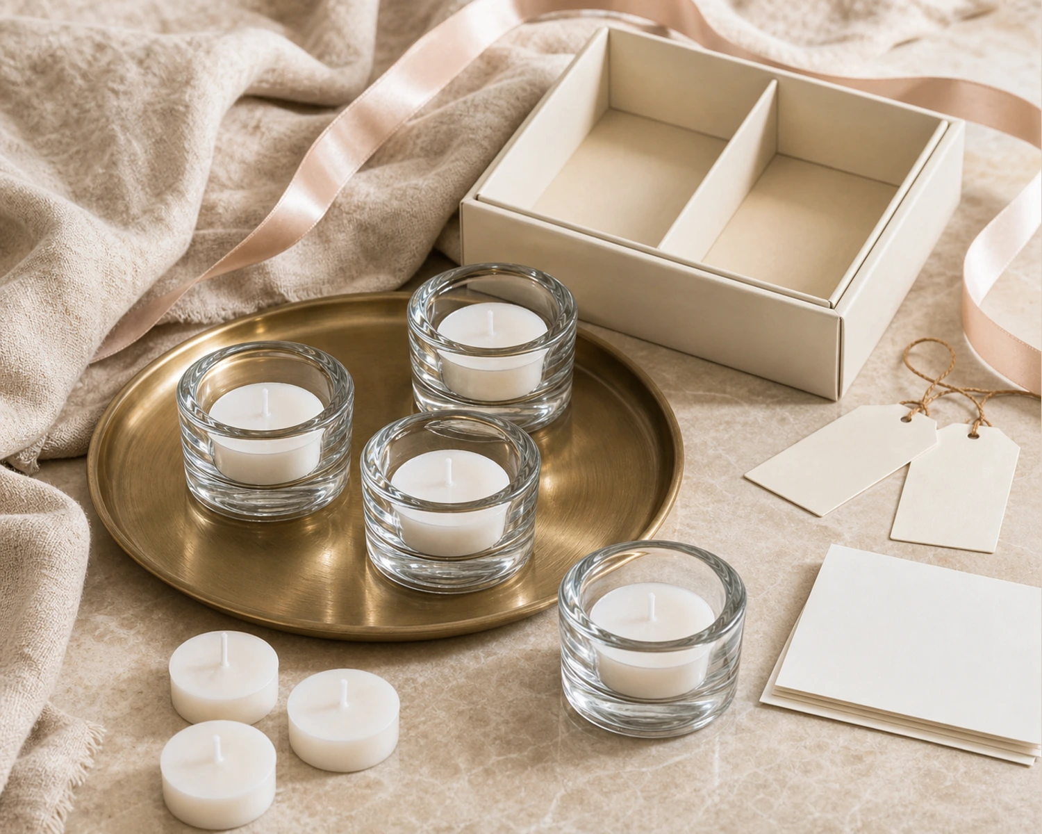accessory detail image of Tealight Candle Holder showing closure, label and packaging components