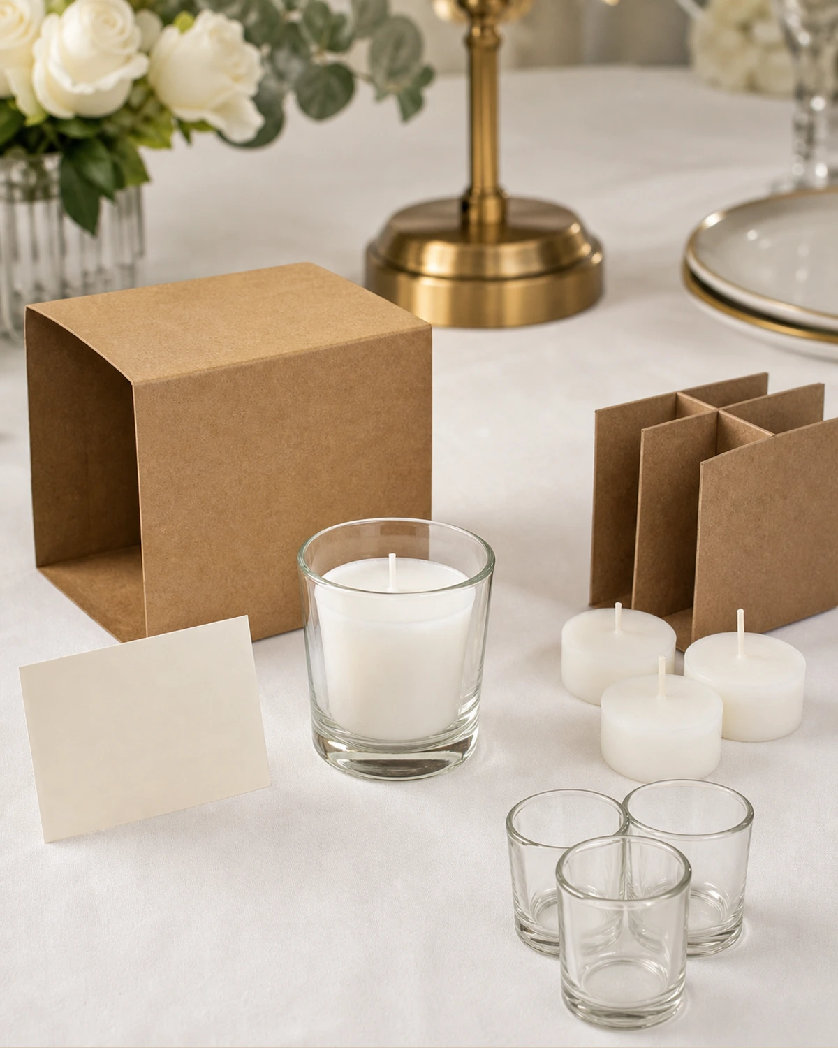 accessory detail image of Votive Candle Holder showing closure, label and packaging components