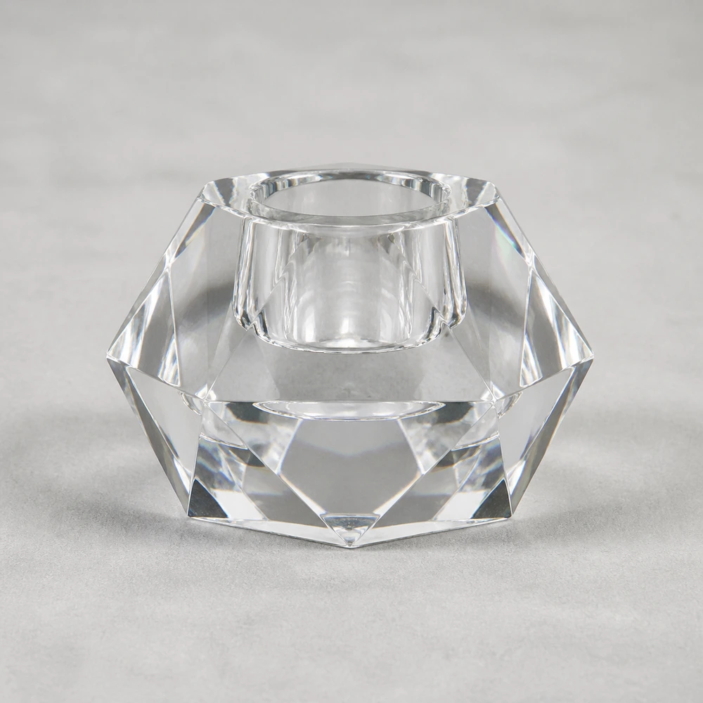 Faceted Candle Holder for candle and home fragrance packaging - decoration view