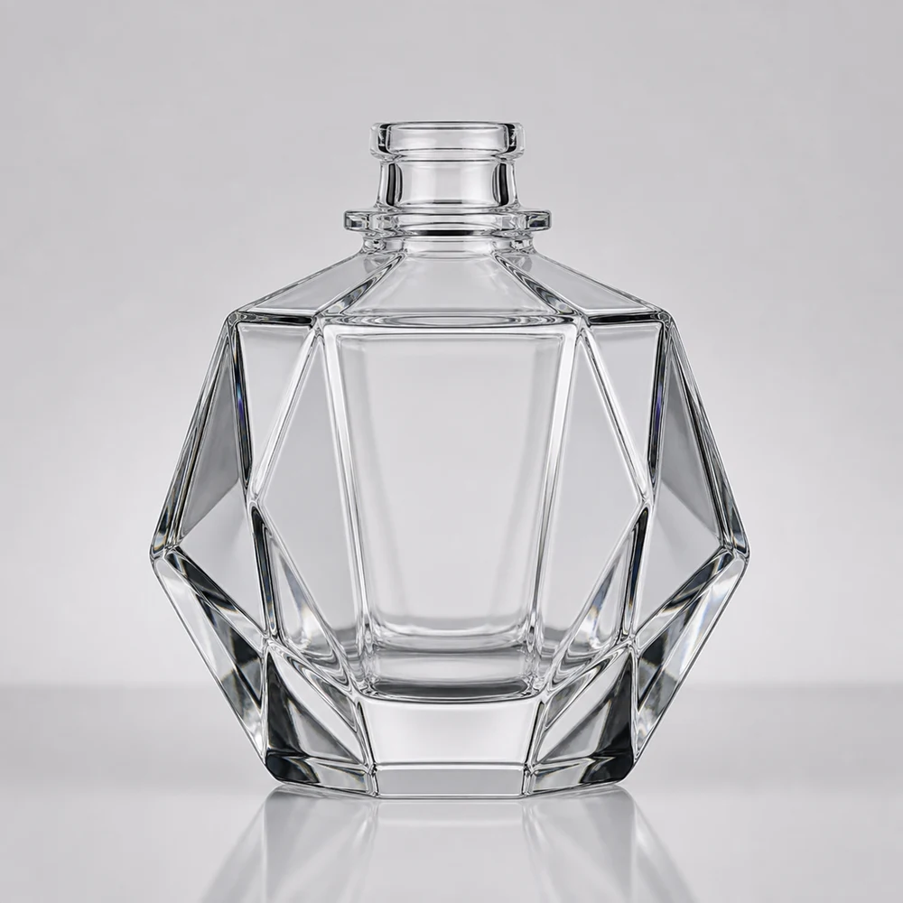 Faceted Reed Diffuser Bottle with cap and stopper - decoration view