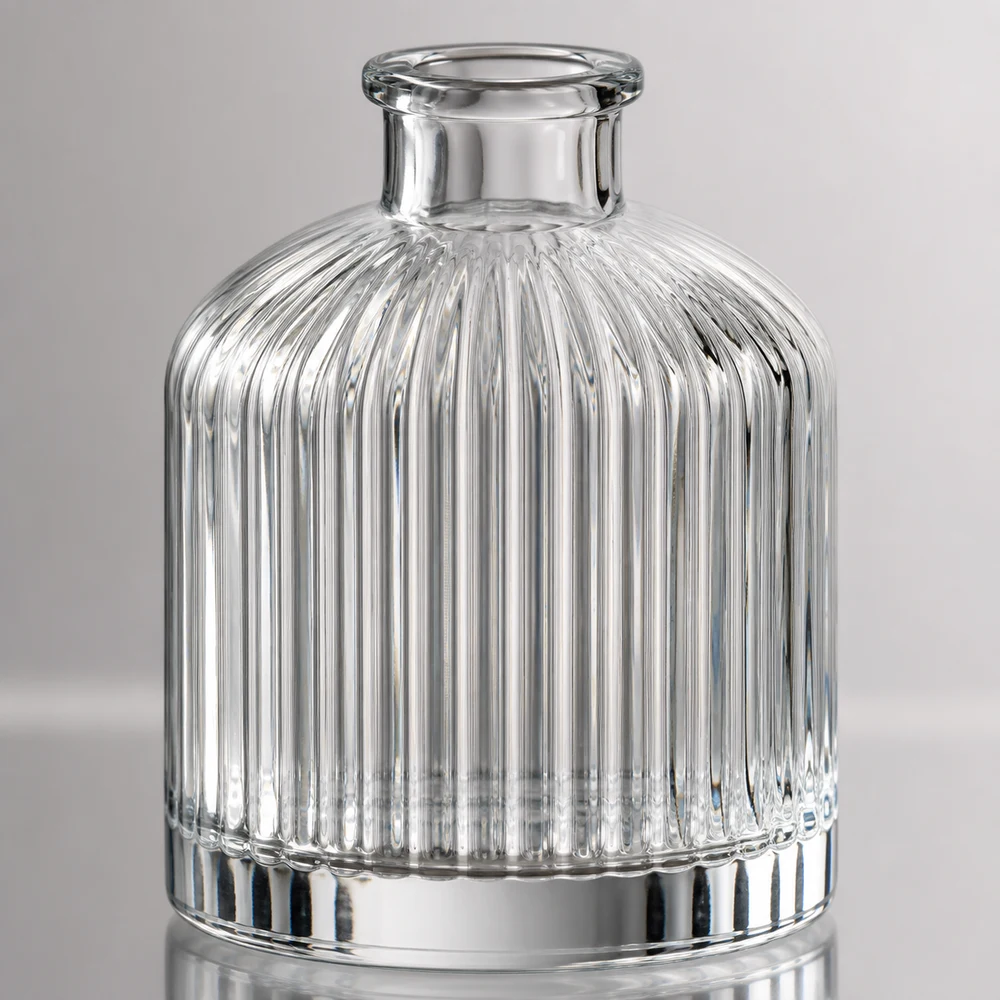Fluted Reed Diffuser Bottle with cap and stopper - packing view