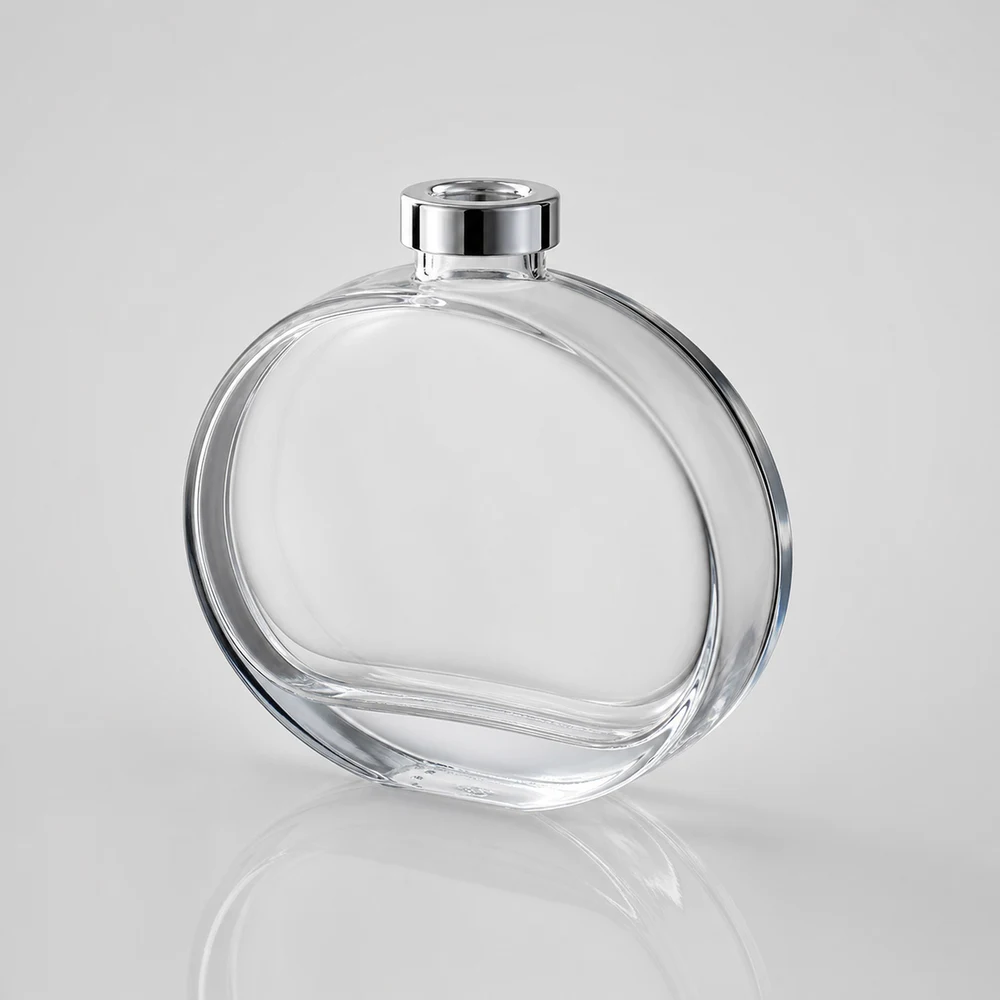 Oval Reed Diffuser Bottle with cap and stopper - closure detail