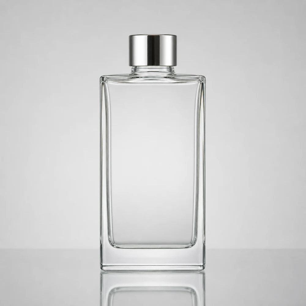 Rectangular Reed Diffuser Bottle with cap and stopper - decoration view