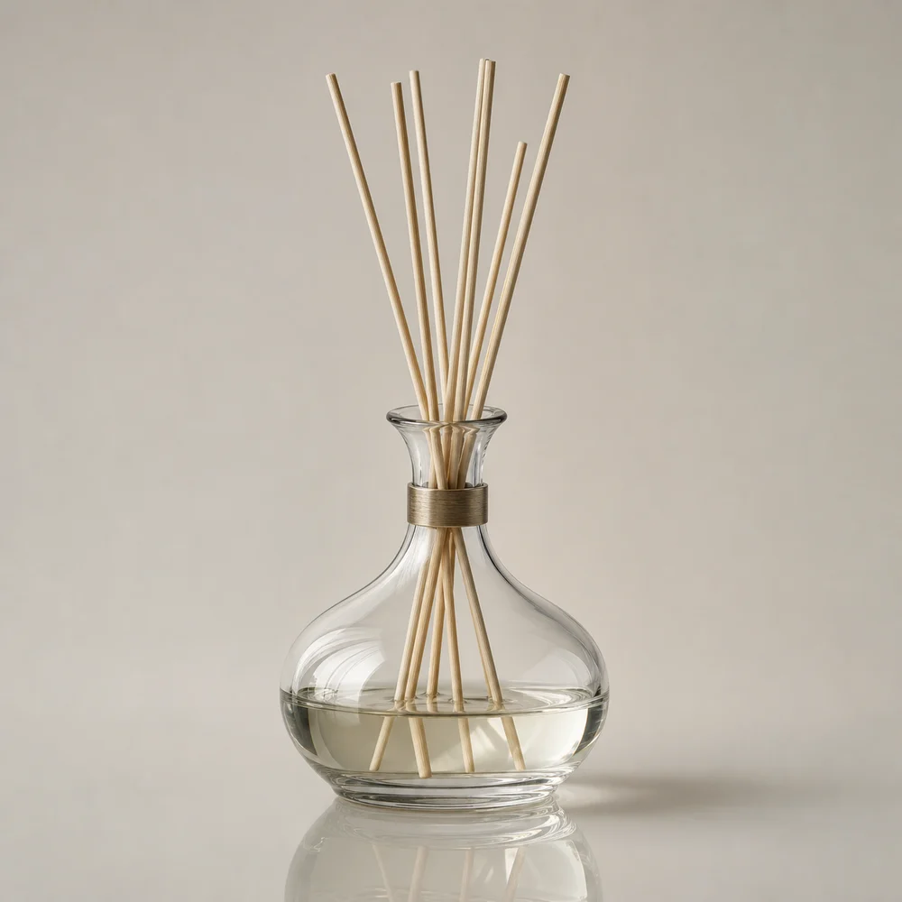 Vase Reed Diffuser Bottle with cap and stopper - closure detail