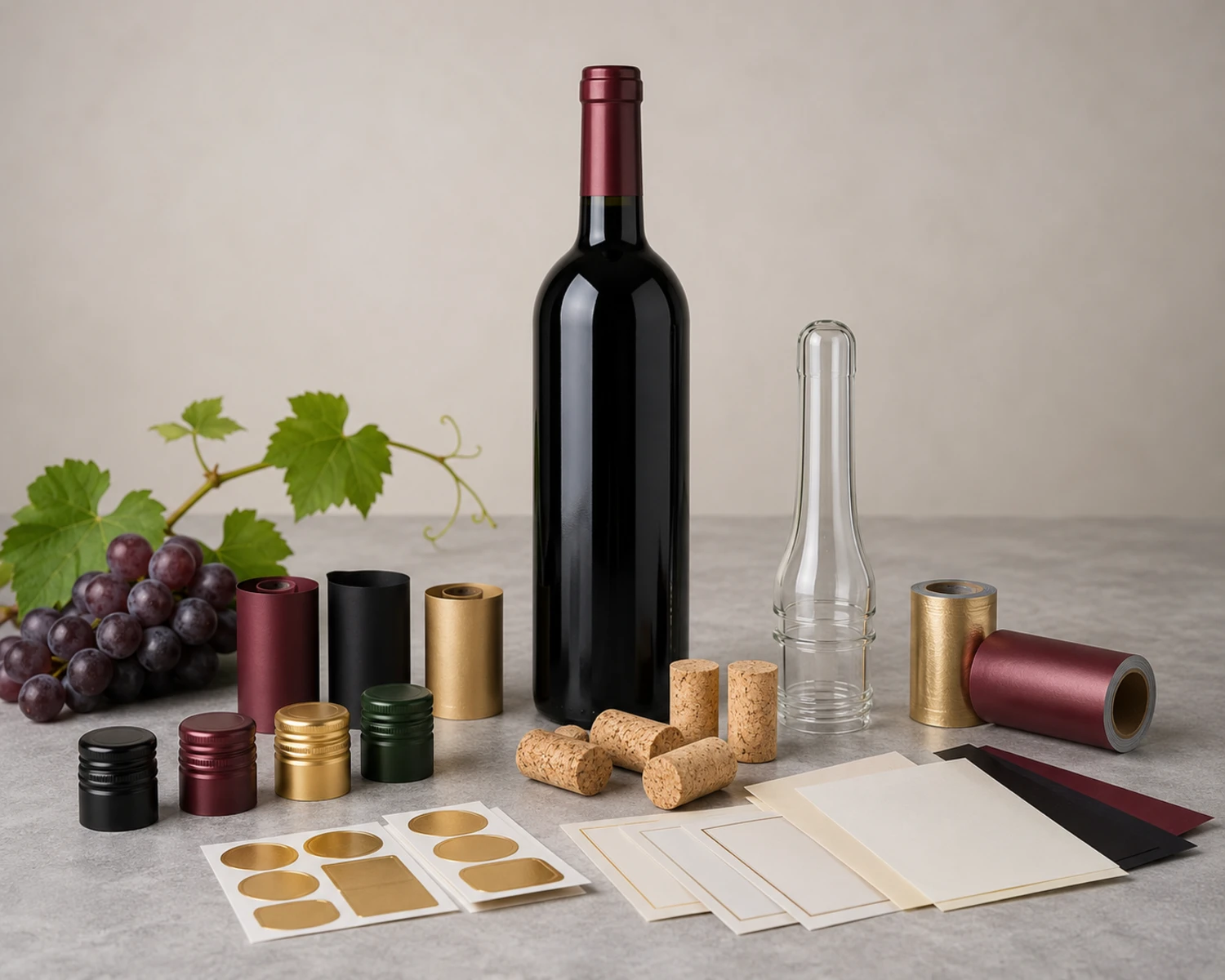 accessories detail image of Wine Glass Bottle showing closure, cap, cork or liquor bottle components