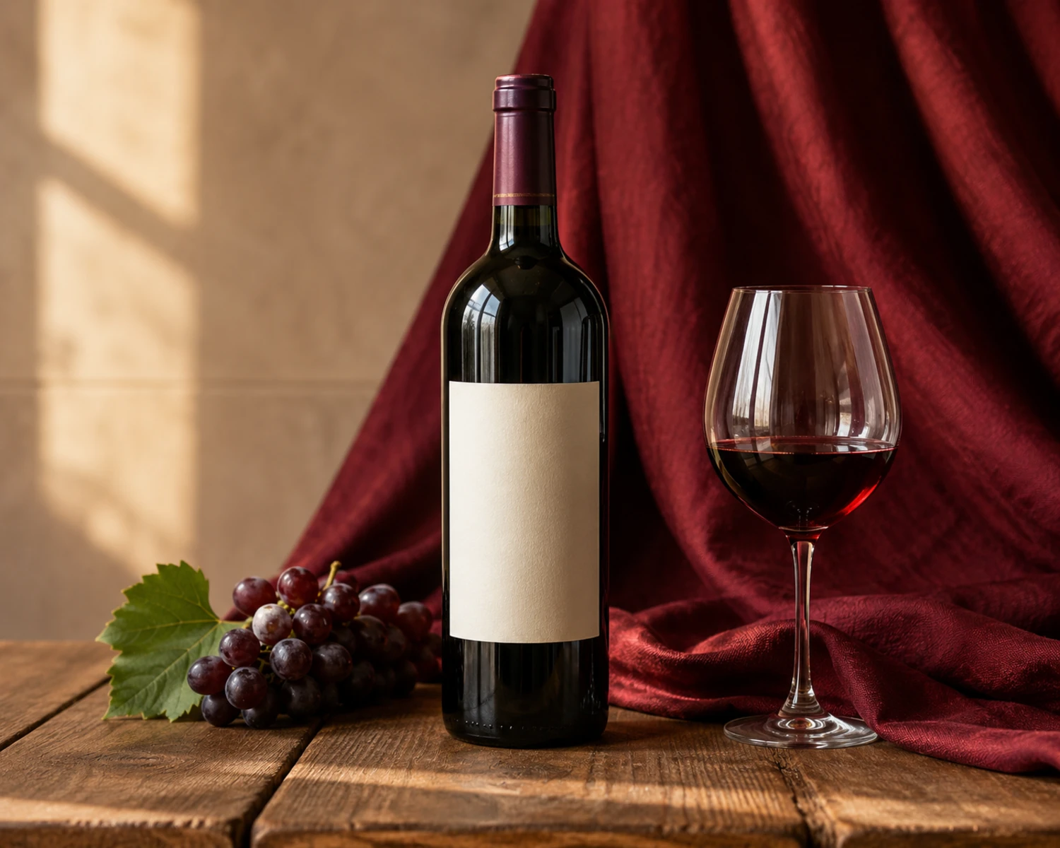 Wine Glass Bottle finished bottle campaign image showing premium liquor glass packaging presentation