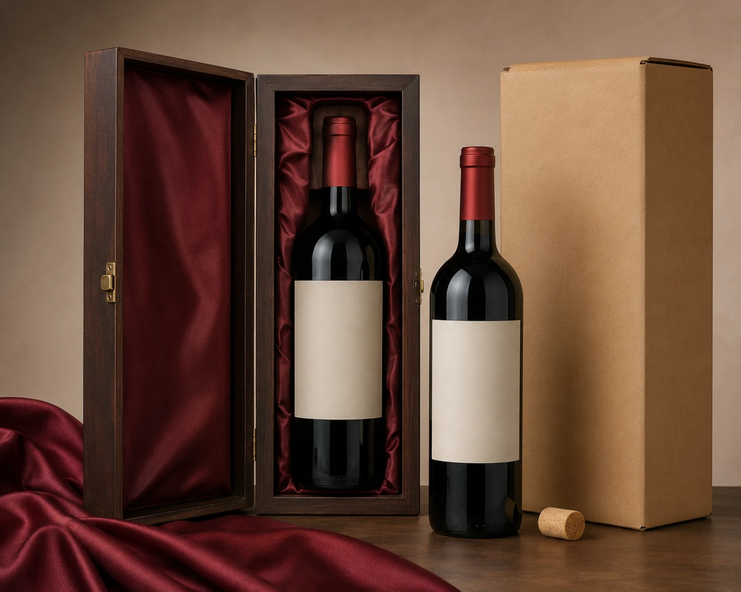 packaging detail image of Wine Glass Bottle showing premium liquor retail or gift packaging