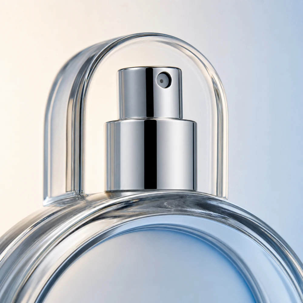 Arch Shape Perfume glass perfume bottle with sprayer and cap - packing view