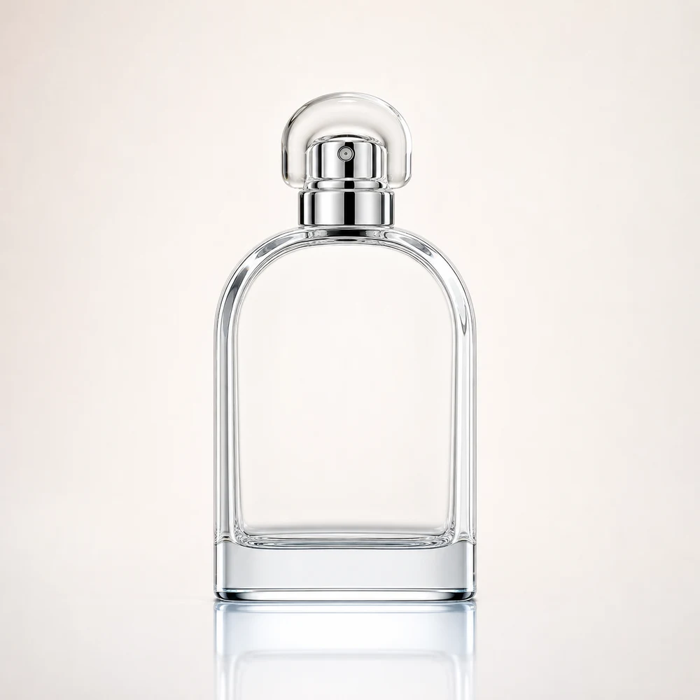 Arch Shape Perfume glass perfume bottle with sprayer and cap - decoration view
