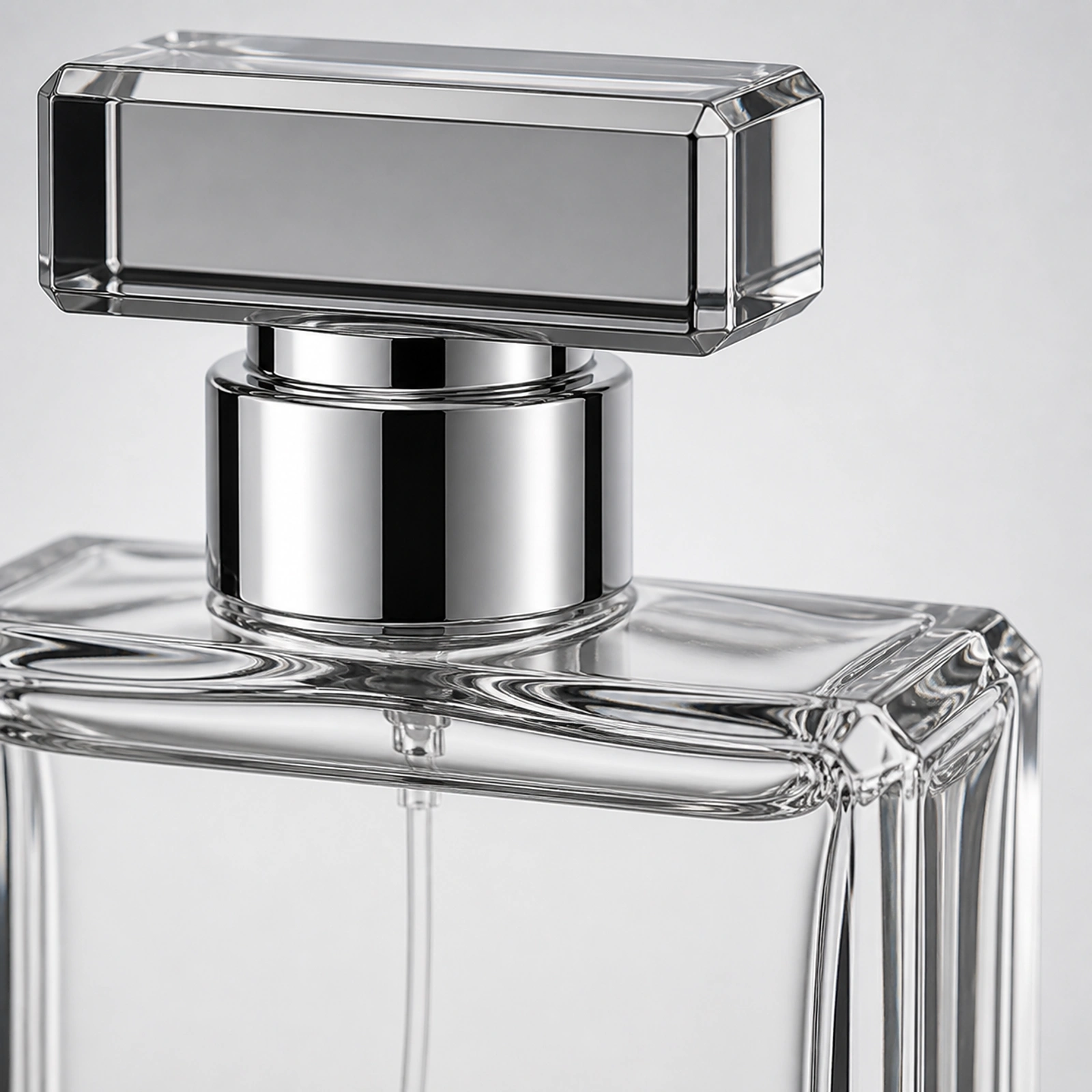 Beveled Edge Perfume glass perfume bottle with sprayer and cap - packing view
