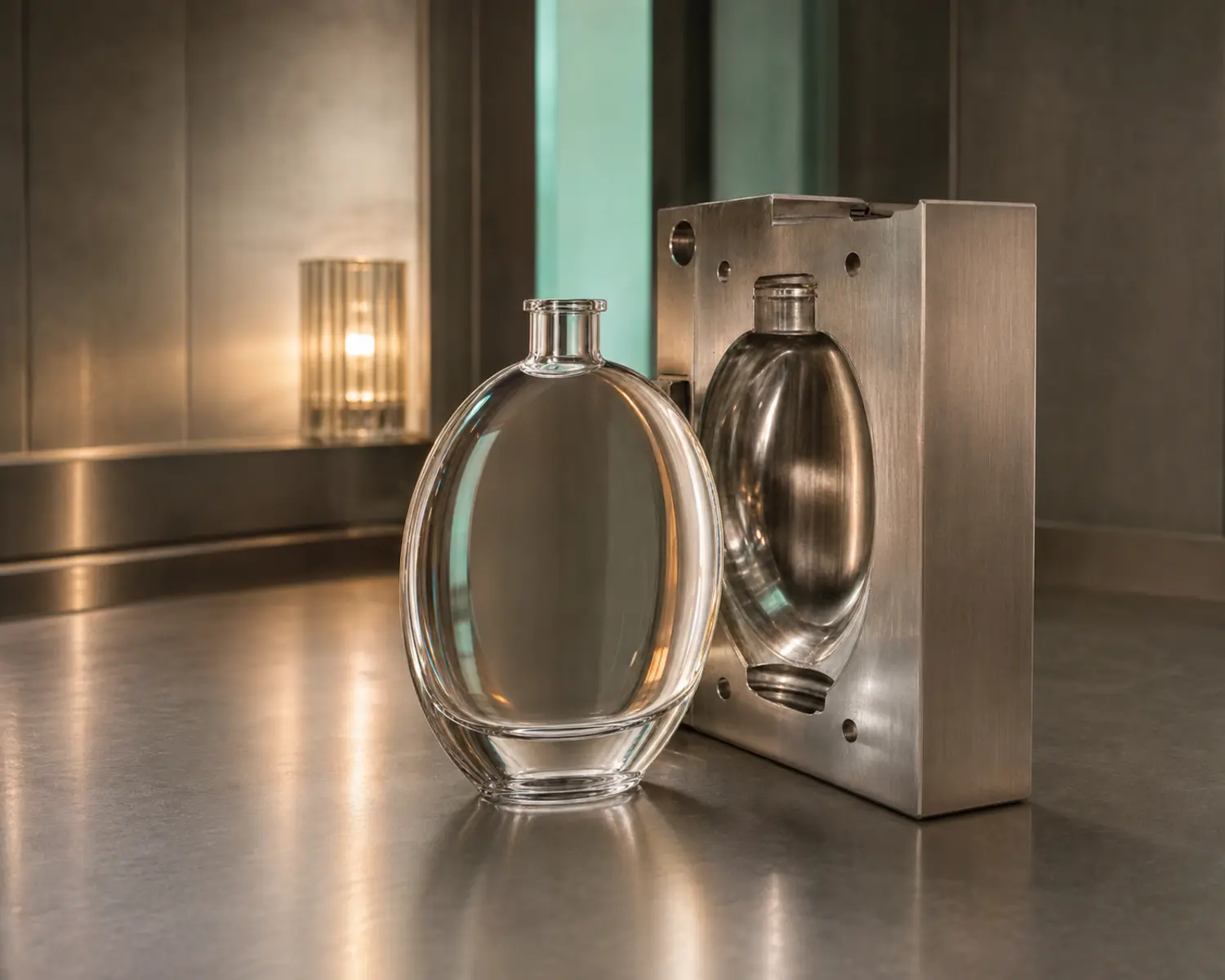 Talisman Shape Perfume Bottle glass process and craft detail for custom glass fragrance packaging