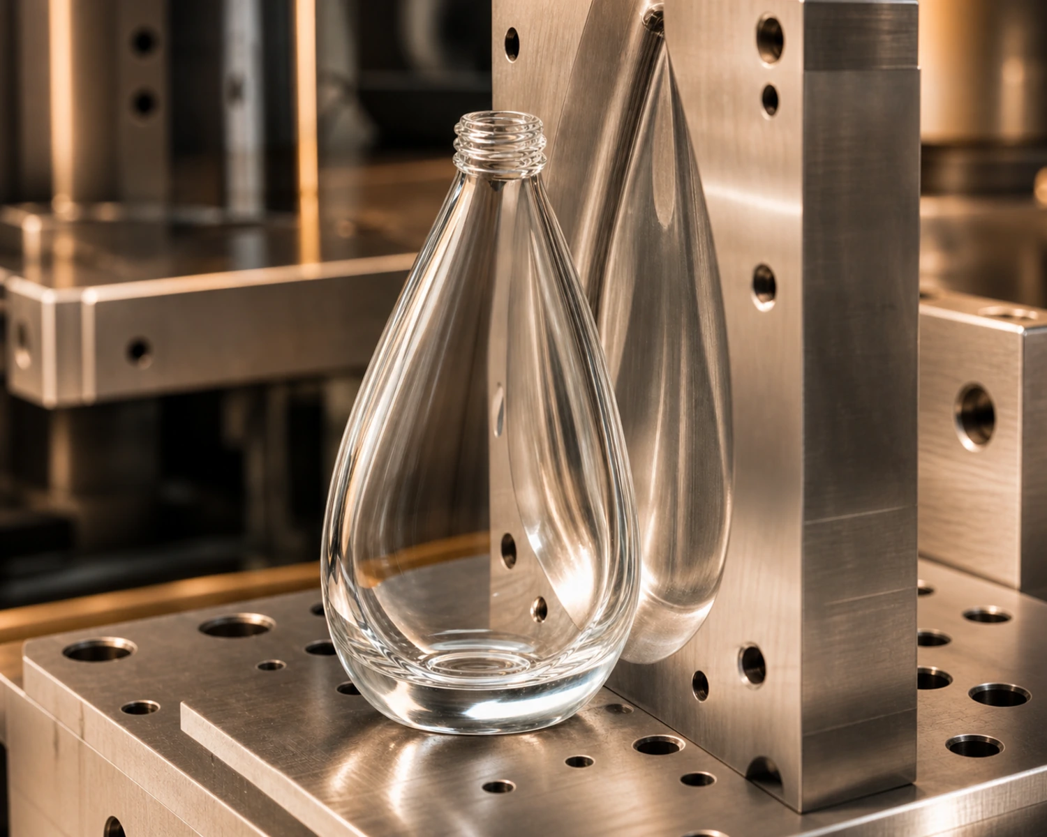 Teardrop Perfume Bottle glass process and craft detail for custom glass fragrance packaging